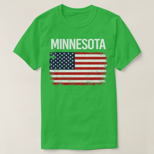T-shirt Le drapeau américain du Minnesota (Design devant)
