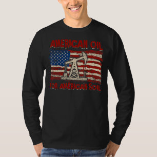 T-shirt Le drapeau américain du pétrole pour le sol améric