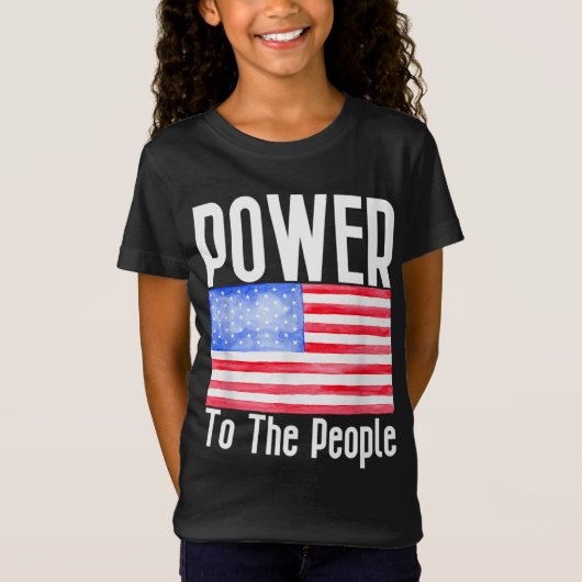 T-Shirt Le Drapeau Américain Du Peuple (Devant)