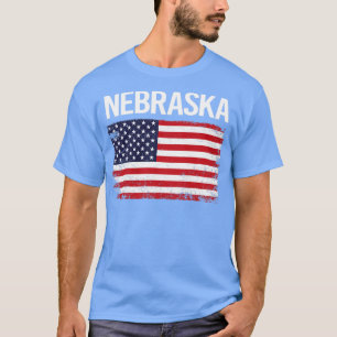 T-shirt Le drapeau américain Nebraska