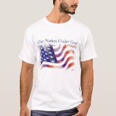 T-shirt Le drapeau américain, une nation sous Dieu (Devant)