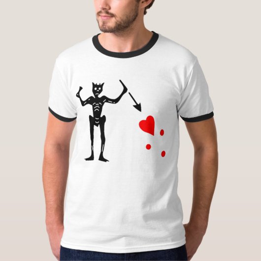 T-shirt Le drapeau authentique de Blackbeard (Devant)