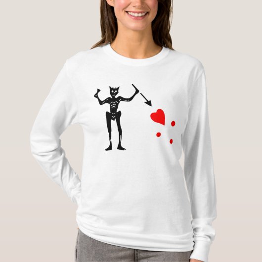 T-shirt Le drapeau authentique de Blackbeard (Devant)