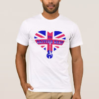 Le drapeau britannique Coeur & Guitare