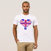 T-shirt Le drapeau britannique Coeur & Guitare (Devant entier)