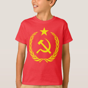 T-shirt Le drapeau communiste de guerre froide badine le