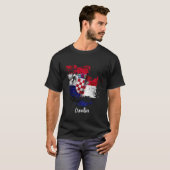 T-shirt le drapeau de la Croatie (Devant entier)
