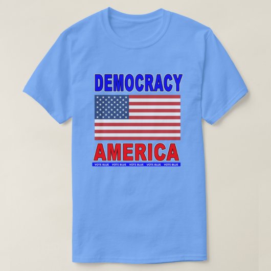 T-shirt Le drapeau de la démocratie Amérique (Design devant)