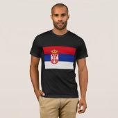 T-shirt Le drapeau de la Serbie (Devant entier)