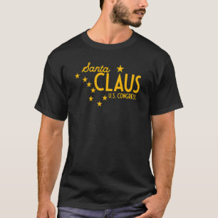 T-shirt Le drapeau de l'Alaska Le Père Noël Pour Le Congrè