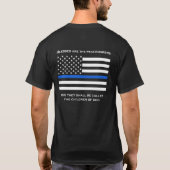 T-shirt Le drapeau de l'Amérique amincissent Blue Line (Dos)