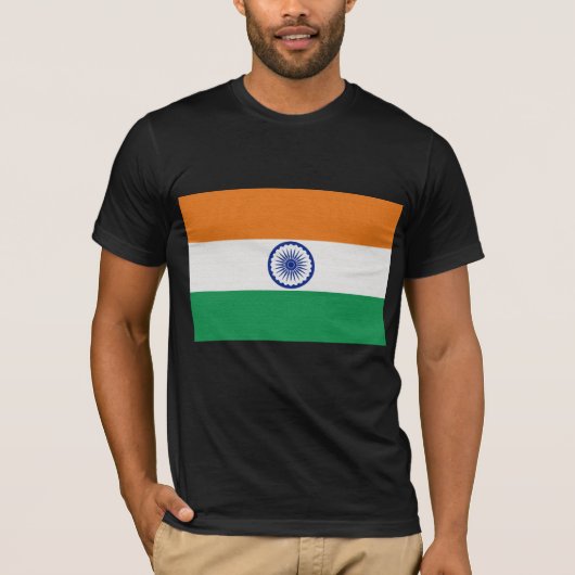 T-shirt Le drapeau de l'Inde (Devant)