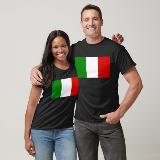 T-shirt Le drapeau de l'Italie (Unisexe)
