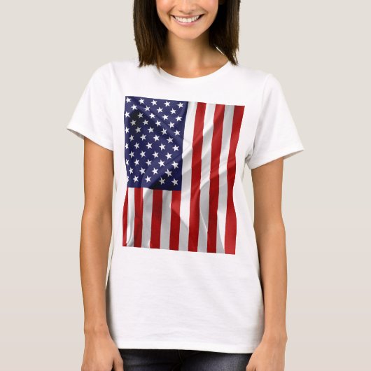 T-shirt Le drapeau des États-Unis d'Amérique (Devant)
