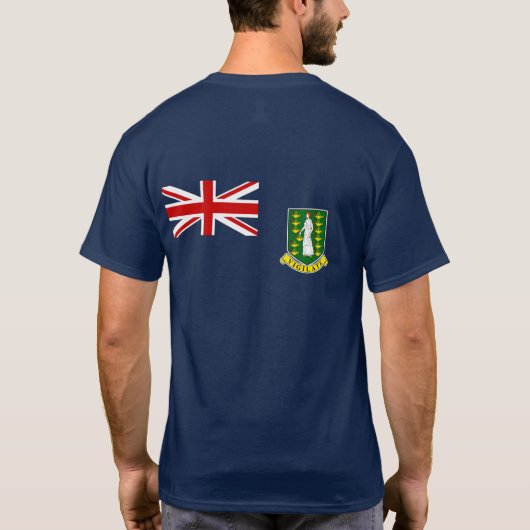 T-shirt Le drapeau des Îles Vierges britanniques (Dos)