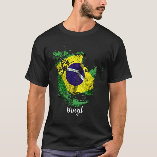 T-shirt le drapeau du Brésil (Devant)