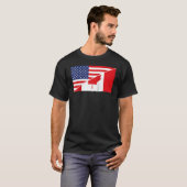 T-shirt Le Drapeau Du Canada Et Les Racines Du Drapeau Des (Devant entier)