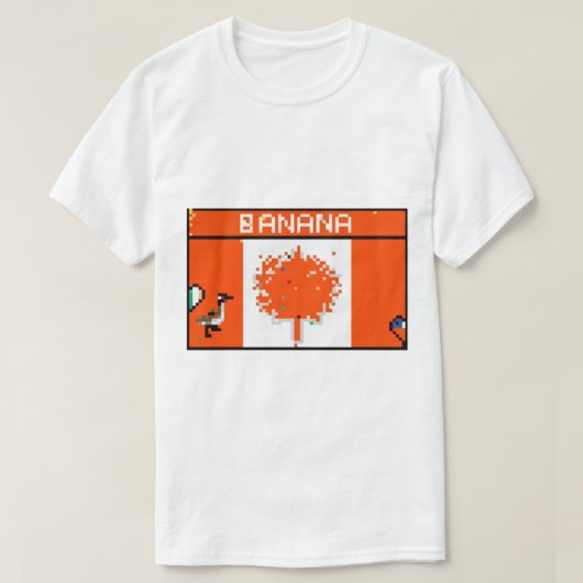 T-shirt Le drapeau du Canada remplace la banane rouge mème (Design devant)