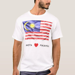 T-shirt Le drapeau du coeur de la Malaisie