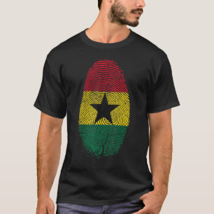 T-shirt Le Drapeau Du Ghana Empreinte C'Est Dans Mon Adn P