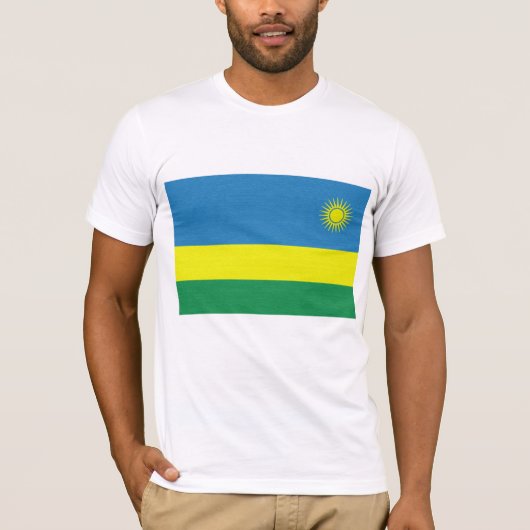 T-shirt Le drapeau du Rwanda (Devant)