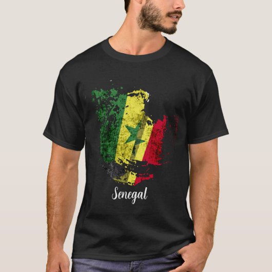 T-shirt le drapeau du Sénégal (Devant)