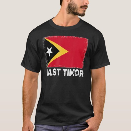 T-shirt Le drapeau du Timor oriental aide les Timorais de  (Devant)