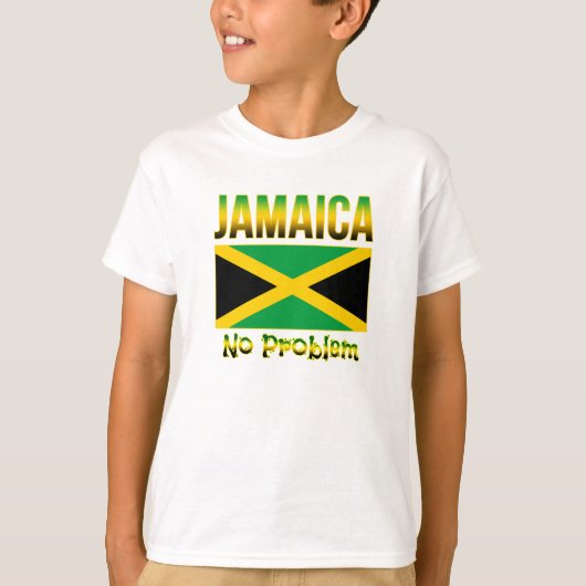 T-shirt Le drapeau jamaïcain ne pose aucun problème (Devant)