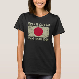 T-shirt Le drapeau japonais vintage que le Japon appelle e