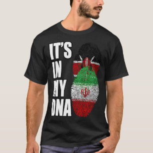 T-shirt Le Drapeau Kenyan Et Iranien Du Patrimoine De L'AD