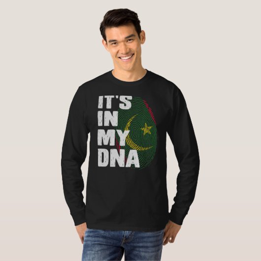 T-shirt Le drapeau mauritanien est dans mon ADN (Devant entier)