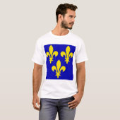 T-shirt Le drapeau médiéval de la France (Devant entier)