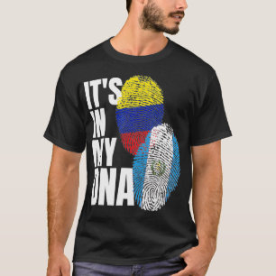 T-shirt Le Drapeau Mi ADN Du Guatemala Et De La Colombie