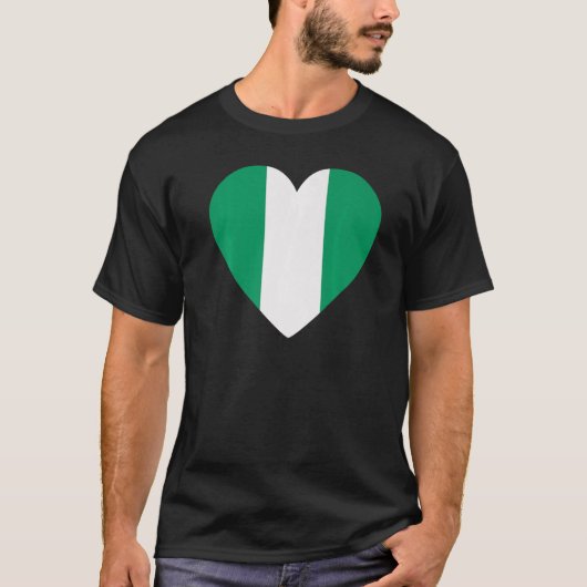 T-shirt Le drapeau national du Nigeria souvenir pour les f (Devant)