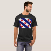 T-shirt Le drapeau néerlandais de la Frise (Devant entier)