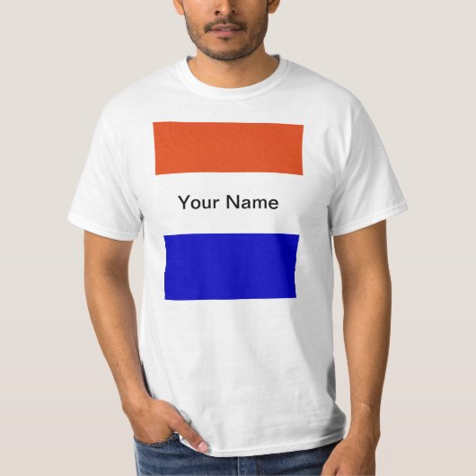 T-shirt Le drapeau néerlandais, vous ajoutent possèdent le (Devant)
