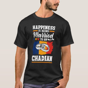 T-shirt Le Drapeau Tchadien Heureux Est Marié À Un