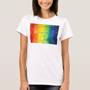 T-shirt Le drapeau tie-dyé de SlipperyJoe arc-en-ciel pres