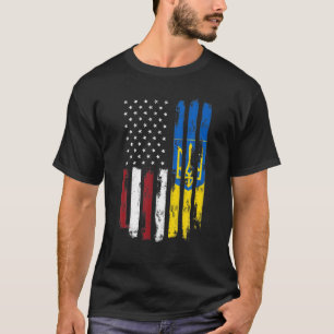 T-shirt Le drapeau ukrainien américain Les racines ukraini