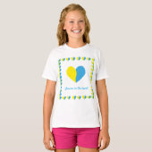 T-shirt Le drapeau ukrainien au design simple (Devant entier)