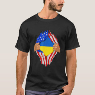 T-shirt Le drapeau ukrainien du sang en moi Ukraine