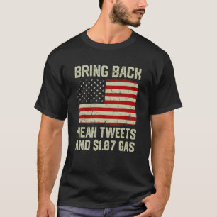 T-shirt Le Drapeau vintage Américain Revient Sur Les Tweet