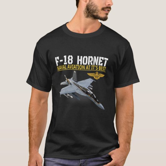 T-shirt Le F 18 Hornet en action L'aviation navale en son (Devant)