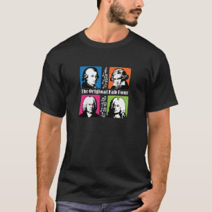 T-shirt Le Fab Four original - Mozart, Beethoven, Bach