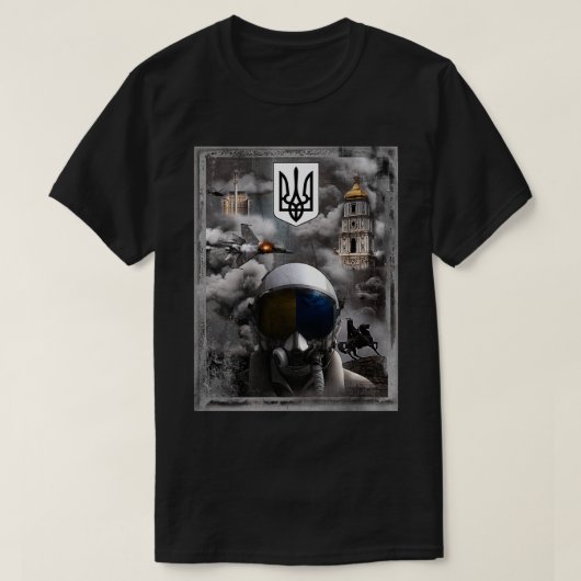 T-shirt Le fantôme de Kiev (Design devant)