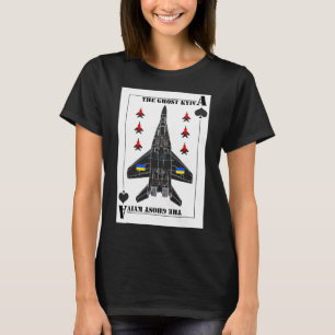 T-shirt Le Fantôme de Kyivkiev Ukraine Pilote de Chasse Ac