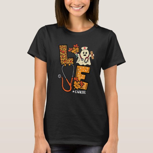 T-shirt Le fantôme léopard CNA Halloween Costume Automne p (Devant)