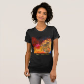 T-shirt Le feu à la pièce en t des femmes de coucher du (Devant entier)