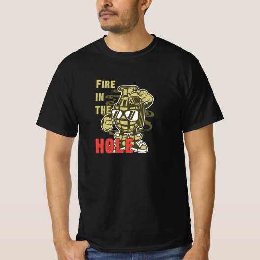 T-shirt Le feu dans le trou (Devant)