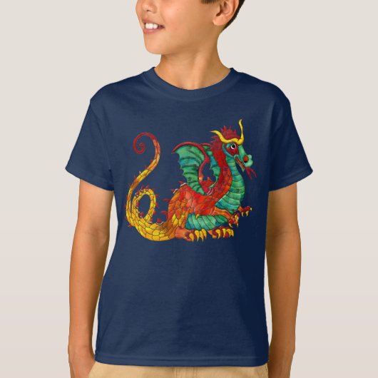 T-shirt Le feu de dragon (Devant)
